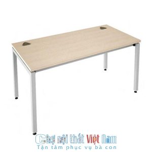 bàn làm việc chân sắt mặt gỗ