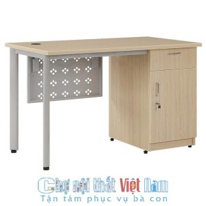 Bàn làm việc chân sắt có hộc