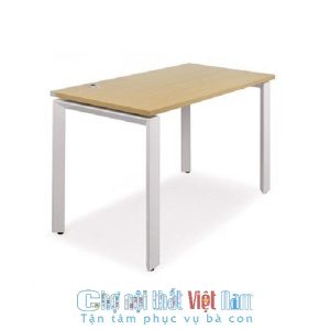 bàn làm việc chân sắt mặt gỗ